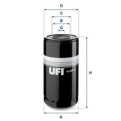 Eļļas filtrs UFI 23.305.00