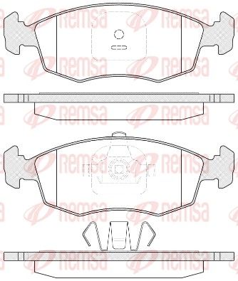 Bremžu uzliku kompl., Disku bremzes REMSA 0172.35