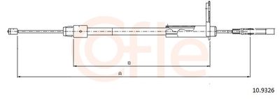 Тросик, cтояночный тормоз COFLE 92.10.9326