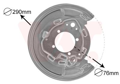 Dubļu sargs, Bremžu disks VAN WEZEL 5307374