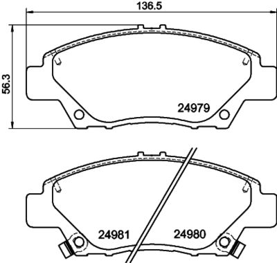 Bremžu uzliku kompl., Disku bremzes HELLA PAGID 8DB 355 015-001