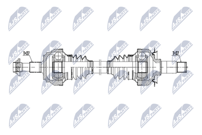 półoś napędowa NTY NPW-ME-206