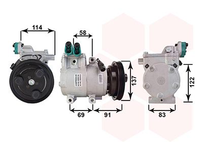 Компрессор, кондиционер VAN WEZEL 8200K199