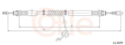 Тросик, cтояночный тормоз COFLE 11.5679