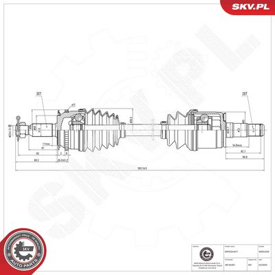 Piedziņas vārpsta ESEN SKV 40SKV235