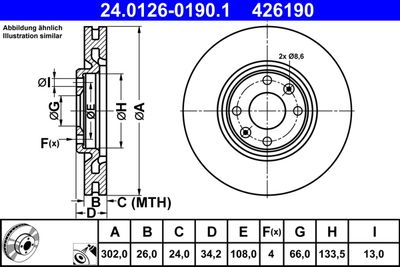Тормозной диск ATE 24.0126-0190.1