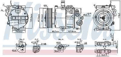 Компрессор, кондиционер NISSENS 890751