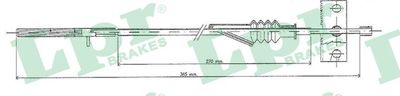 Тросик, cтояночный тормоз LPR C0088B
