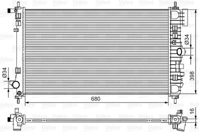 Radiators, Motora dzesēšanas sistēma VALEO 735483
