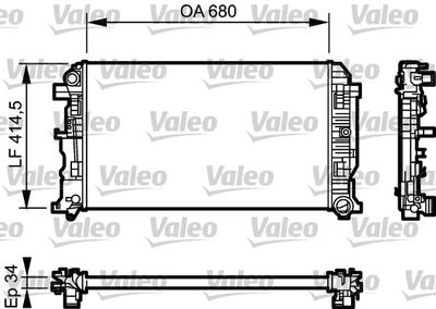Radiators, Motora dzesēšanas sistēma VALEO 734930
