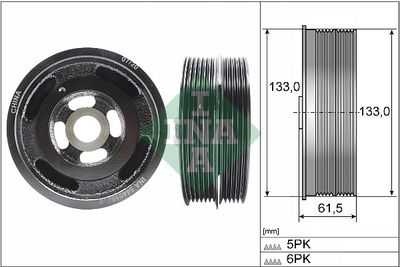 Ременный шкив, коленчатый вал Schaeffler INA 544 0167 10