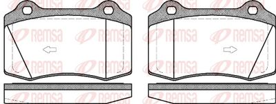 Комплект тормозных колодок, дисковый тормоз REMSA 0434.55