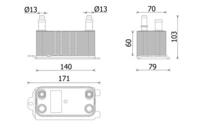 Eļļas radiators, Automātiskā pārnesumkārba MAHLE CLC 326 000P