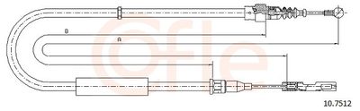 Тросик, cтояночный тормоз COFLE 92.10.7512