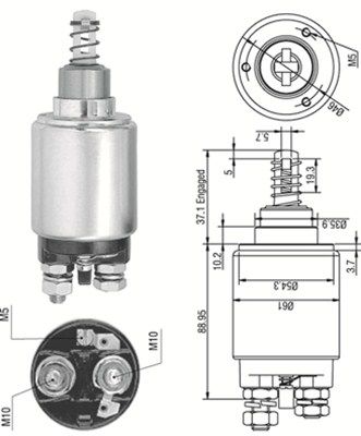 Ievilcējrelejs, Starteris MAGNETI MARELLI 940113050174