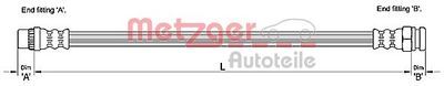 Bremžu šļūtene METZGER 4110228