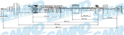 Трос, управление сцеплением SAMKO C0028C