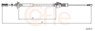 Тросик газа COFLE 1173.7
