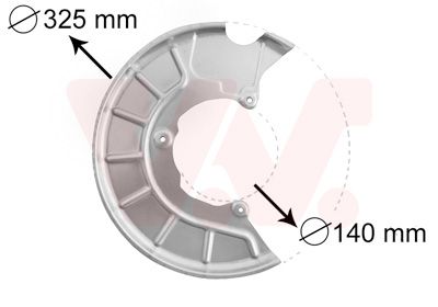 VAN WEZEL 7622372 Dubļu sargs, Bremžu