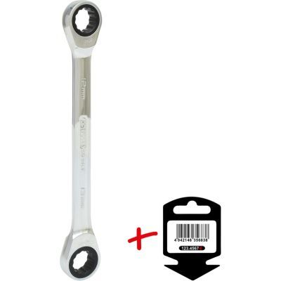 Divpusēja gredzenveida atslēga ar sprūdmehānismu KS TOOLS 503.4504-E