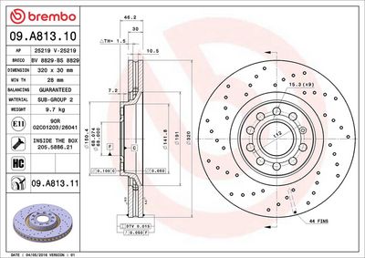 Bremžu diski BREMBO 09.A813.11