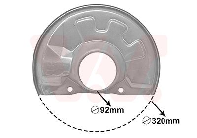 Dubļu sargs, Bremžu disks VAN WEZEL 5940372