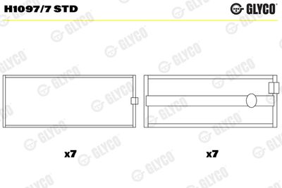 Подшипник коленвала GLYCO H1097/7 STD