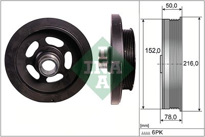 Ременный шкив, коленчатый вал Schaeffler INA 544011110