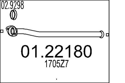 Izplūdes caurule MTS 01.22180