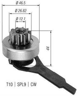 Ведущая шестерня, стартер MAGNETI MARELLI 940113020267