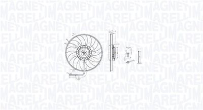 Вентилятор, охлаждение двигателя MAGNETI MARELLI 069422848010