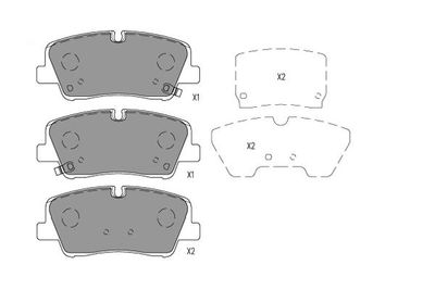 Bremžu uzliku kompl., Disku bremzes KAVO PARTS KBP-3049