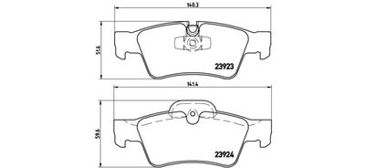 Bremžu uzliku kompl., Disku bremzes BREMBO P 50 076