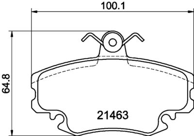 Bremžu uzliku kompl., Disku bremzes HELLA PAGID 8DB 355 018-131