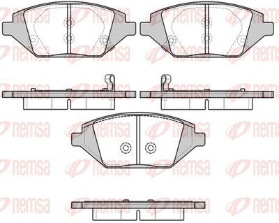 Bremžu uzliku kompl., Disku bremzes REMSA 1686.02
