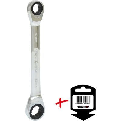 Divpusēja gredzenveida atslēga ar sprūdmehānismu KS TOOLS 503.4512-E
