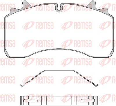 Bremžu uzliku kompl., Disku bremzes REMSA JCA 1075.00