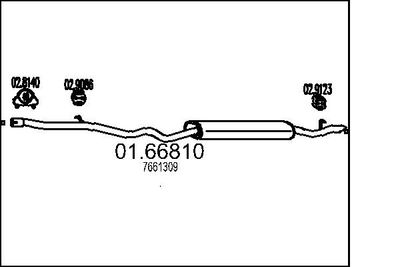 Глушитель выхлопных газов конечный MTS 01.66810
