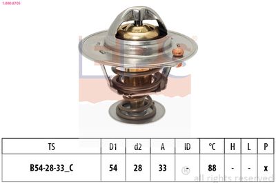 Termostats, Dzesēšanas šķidrums EPS 1.880.870S