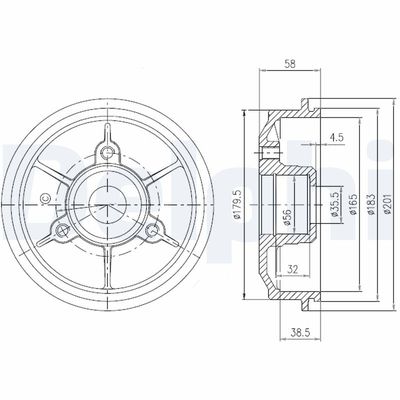 Тормозной барабан DELPHI BFR267