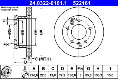 Тормозной диск ATE 24.0322-0161.1