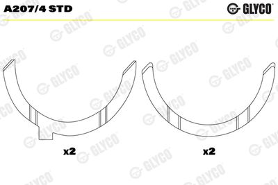 Дистанционная шайба, коленчатый вал GLYCO A207/4 STD