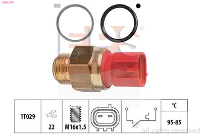 Термовыключатель, вентилятор радиатора EPS 1.850.149
