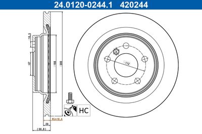 Тормозной диск ATE 24.0120-0244.1