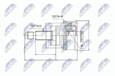Шарнирный комплект, приводной вал NTY NPZ-KA-341