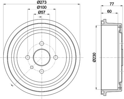 Bremžu trumulis HELLA PAGID 8DT 355 303-451