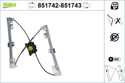 Стеклоподъемник VALEO 851742