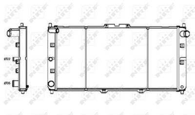 Радиатор, охлаждение двигателя NRF 52121