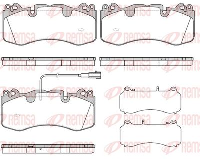 Bremžu uzliku kompl., Disku bremzes REMSA 1723.01