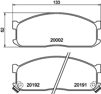 Bremžu uzliku kompl., Disku bremzes HELLA PAGID 8DB 355 006-211
